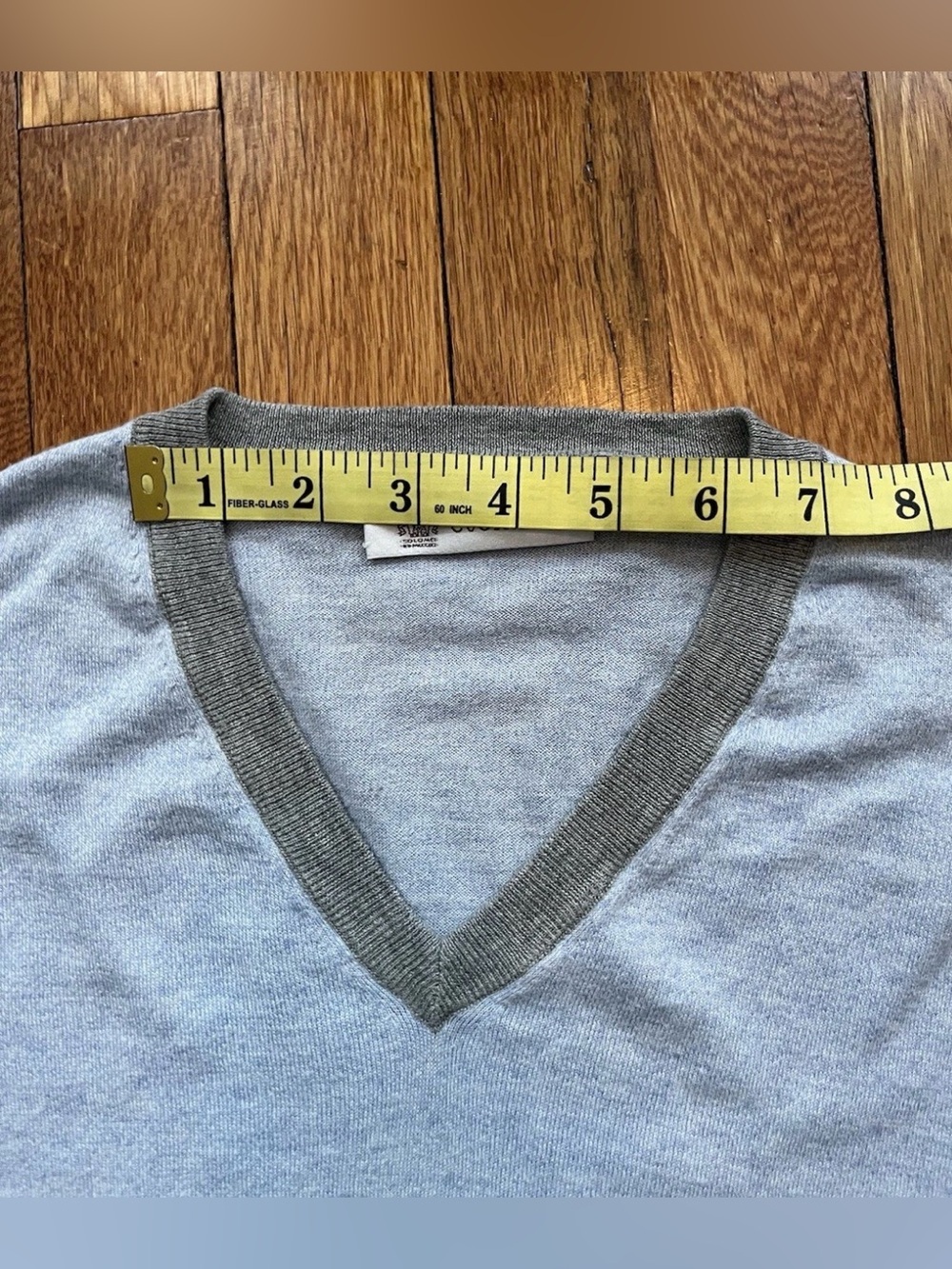 Brucello Cucinelli Men’s Cotton V-neck Sweater Italy Size 50 Medium Light Blue - Picture 15 of 15
